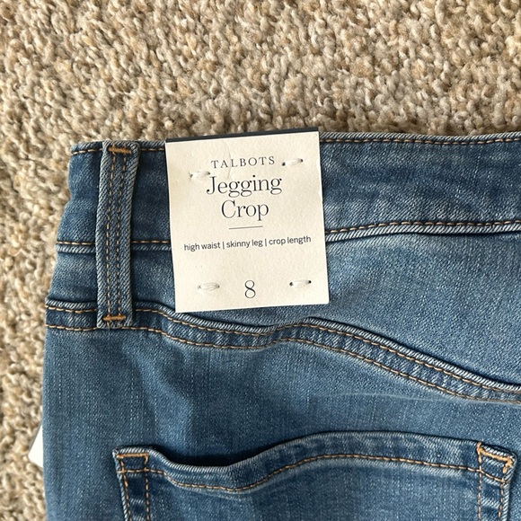 NWT Talbots High Rise Skinny Crop Jegging Jean Pants Cotton Slim stretch Size 8 - Picture 7 of 11